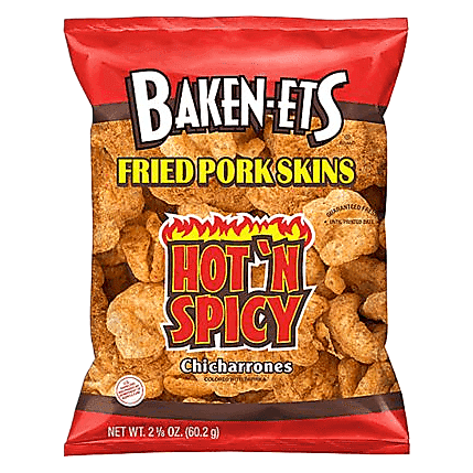 Baken-Ets Hot 'N Spicy Fried Pork Skins 2oz