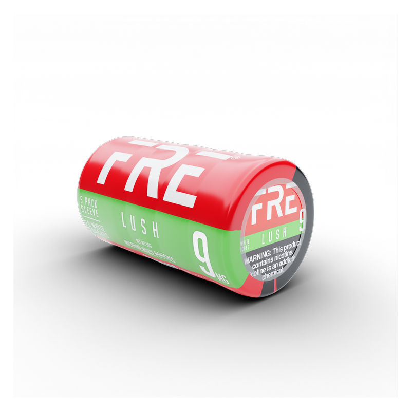 5 Pack Fre Lush Nicotine Pouches, 9mg. 
