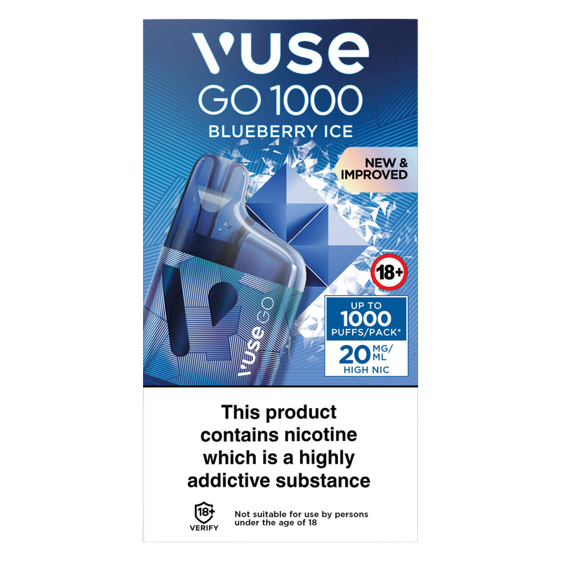 Vuse Go 1000 Box Blueberry Ice 20mg/ml, 2ml