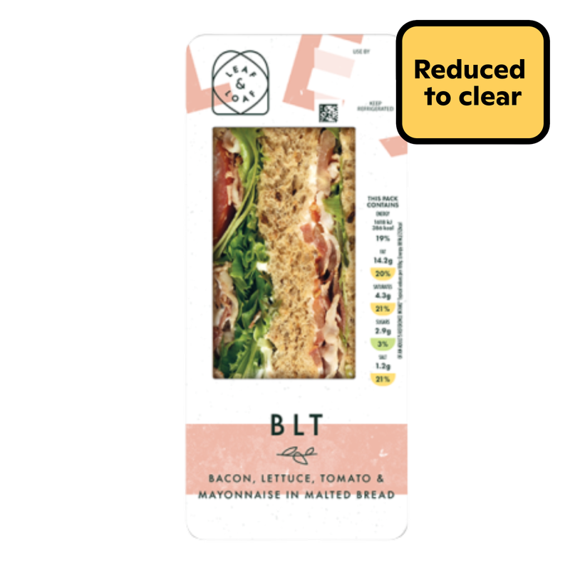 Reduced - Leaf & Loaf BLT Sandwich, 1pcs