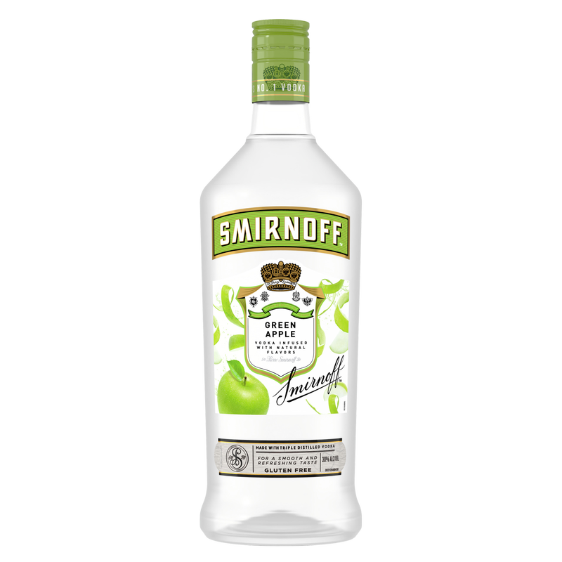 Smirnoff Green Apple Vodka 1.75L PET (60 proof)