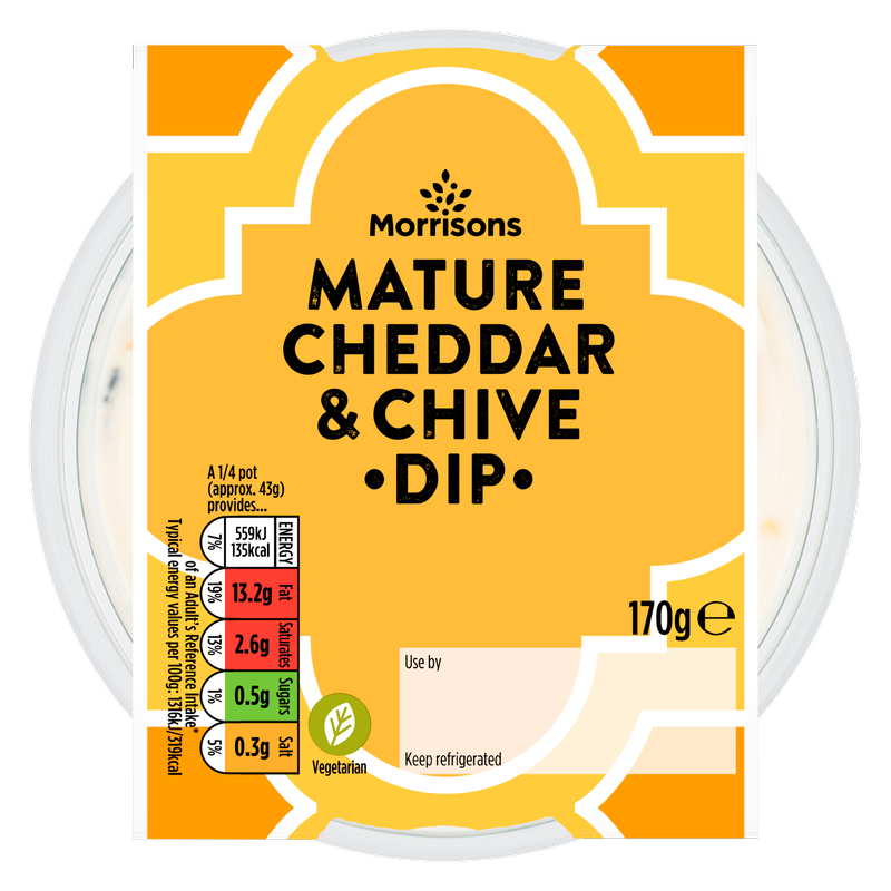 Morrisons Mature Cheddar & Chive Dip, 170g
