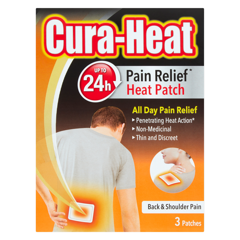 Cura Pain Relief Heat Patch, 3pcs