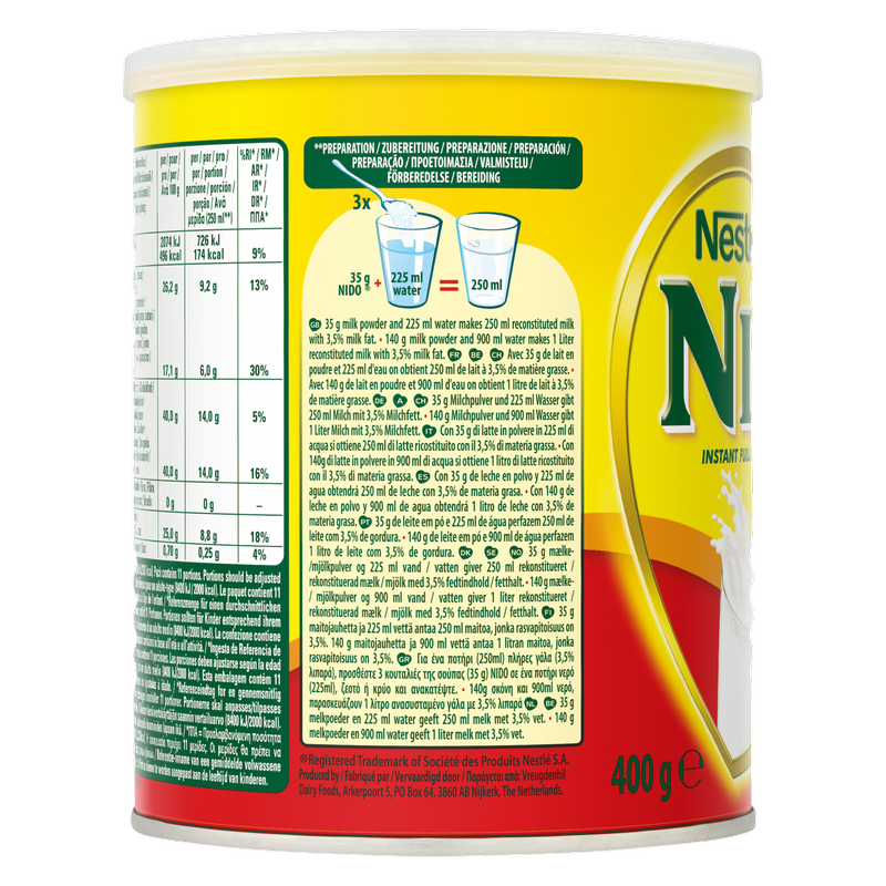 Nido Instant Full Cream Milk Powder, 400g