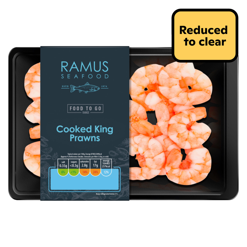 Reduced - Ramus Cooked King Prawns, 200g