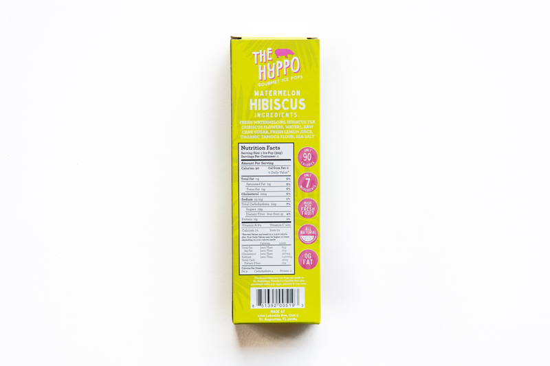 Hyppo Watermelon Hibiscus Gourmet Ice Pops 3.2oz