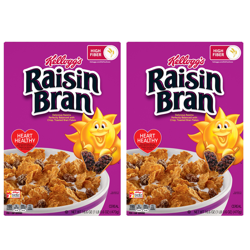 2ct - Kellogg's Original Raisin Bran Cereal 16.6oz