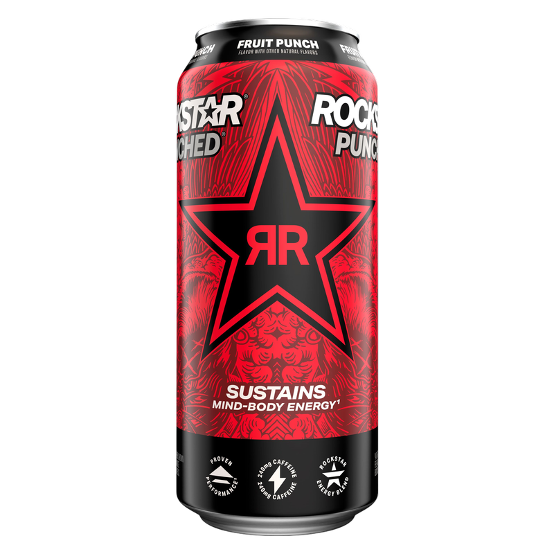 Rockstar Punched Fruit Punch 4pk 16oz Can