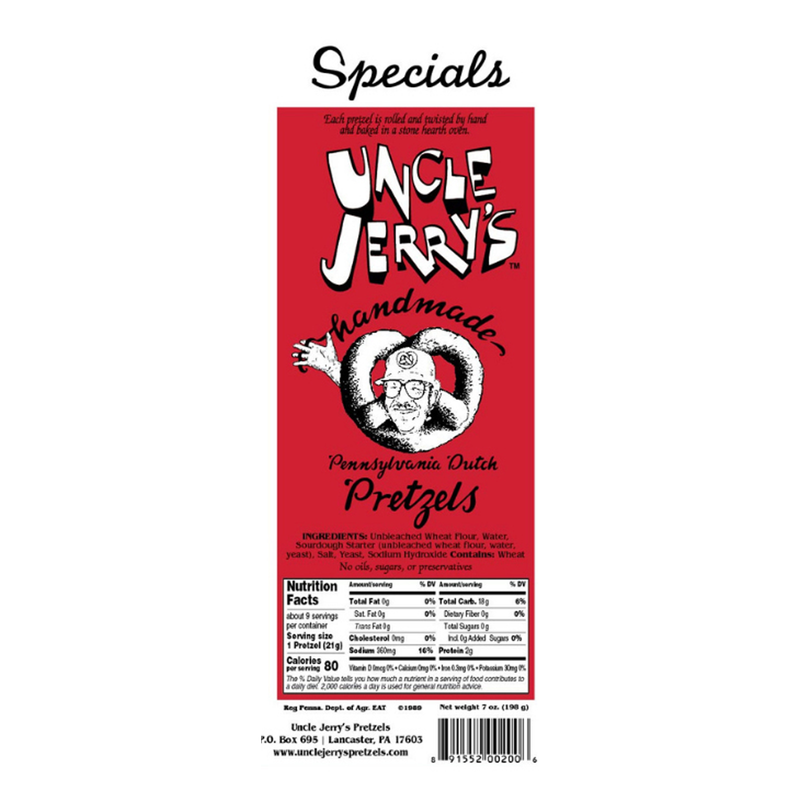 Uncle Jerry's Salted Pretzels 7oz