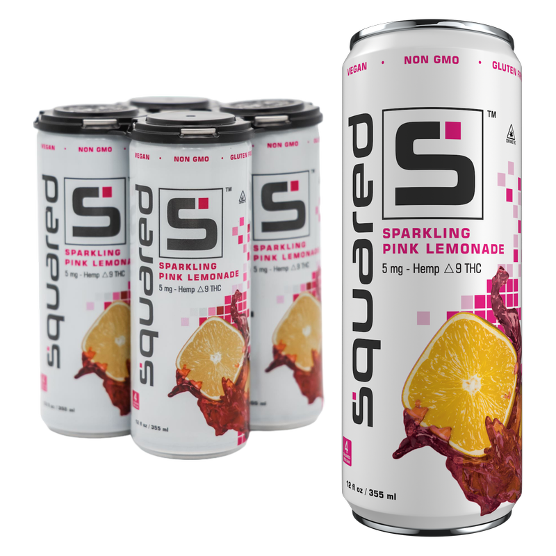 Squared Sparkling Pink Lemonade 5mg THC Soda 4pk 12oz Can
