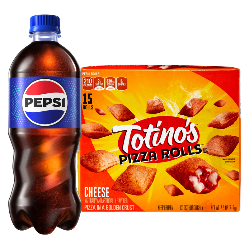 Totino's Frozen Cheese Pizza Rolls Cheese 15ct 7.5oz & Pepsi 20oz Btl