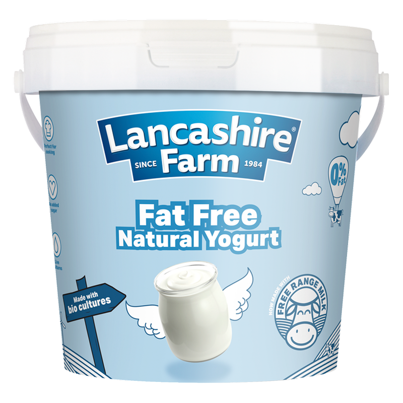 Lancashire Farm Fat Free Natural Yogurt, 1kg