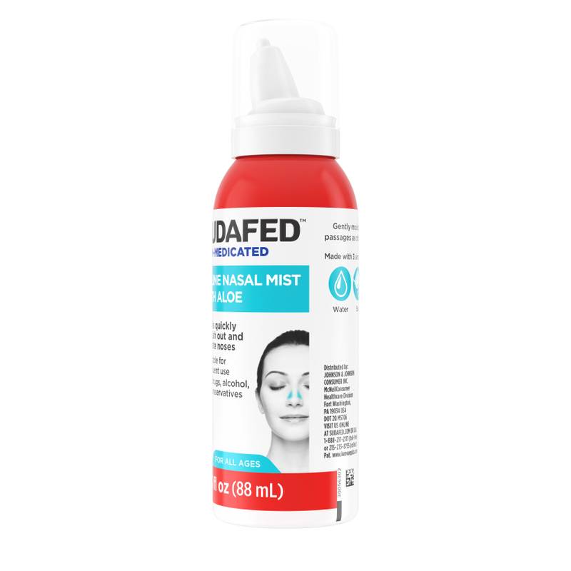 Sudafed Non-Medicated Saline Nasal Mist with Aloe, 3 Fl. Oz