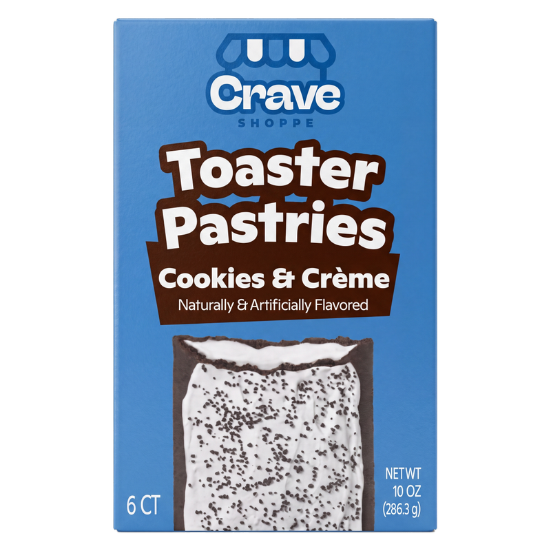 Crave Shoppe Cookies & Creme Toaster Pastries - 6ct
