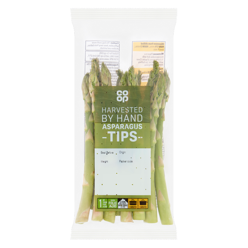 Co-op Specially Selected Asparagus Tips, 100g