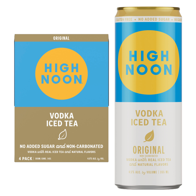 High Noon Vodka Iced Tea Original 4pk 12oz Can 4.5% ABV