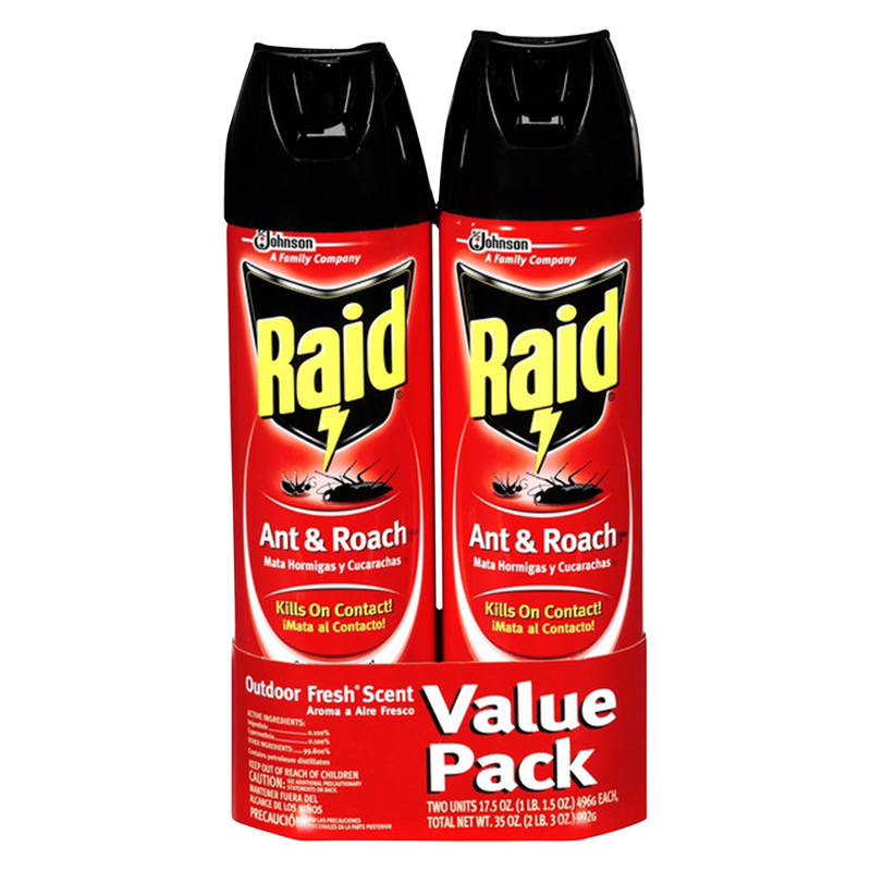 Raid Ant & Roach Outdoor Fresh Twin Pack 17.5oz