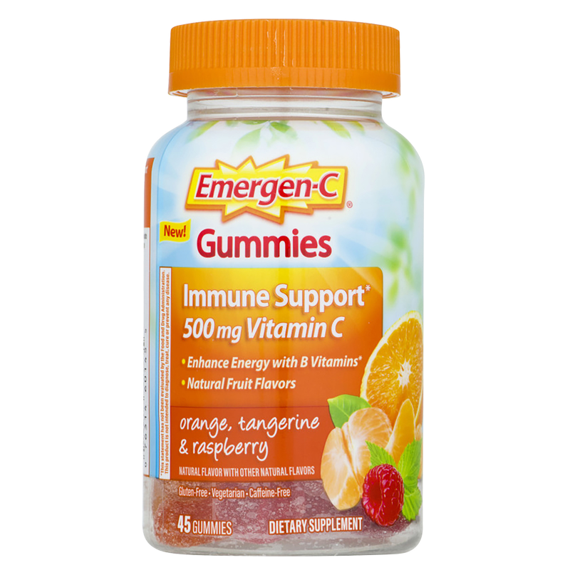 Emergen-C Immune Support Orange Tangerine & Raspberry Gummies 45ct