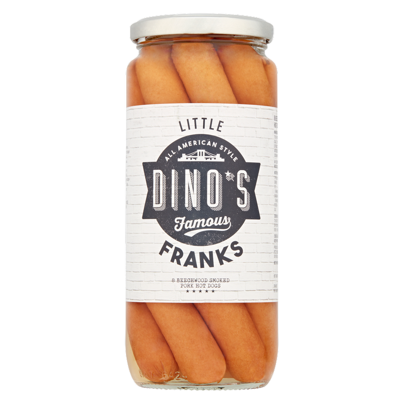 Dinos Famous Little Franks Hotdogs, 550g