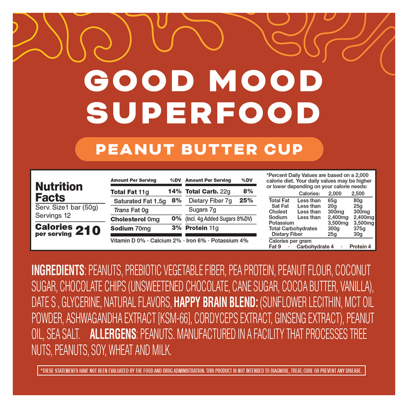 Mindright Gluten Free Vegan Peanut Butter Cup Bar 1.76oz