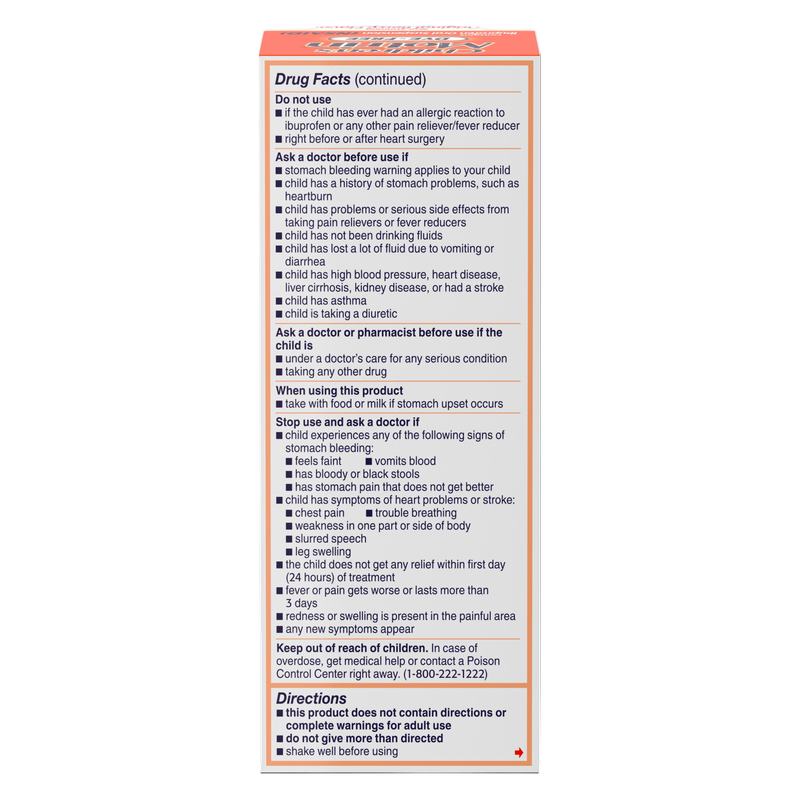 Children's Motrin Oral Suspension Dye-Free Berry, 4 Fl. Oz