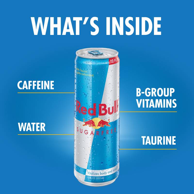 Red Bull Energy Drink Sugar Free 12oz Can