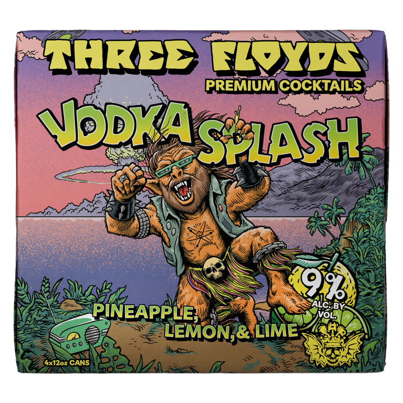 Three Floyds Vodka Splash Pineapple, Lemon, & Lime 4pk 12oz Cans 9% ABV