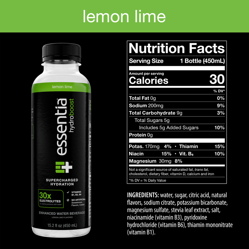 Essentia Hydroboost Lime 15.2oz Bottle