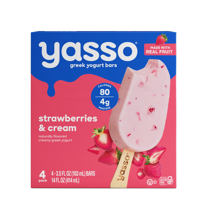 Yasso Strawberries & Cream Bars 4pk