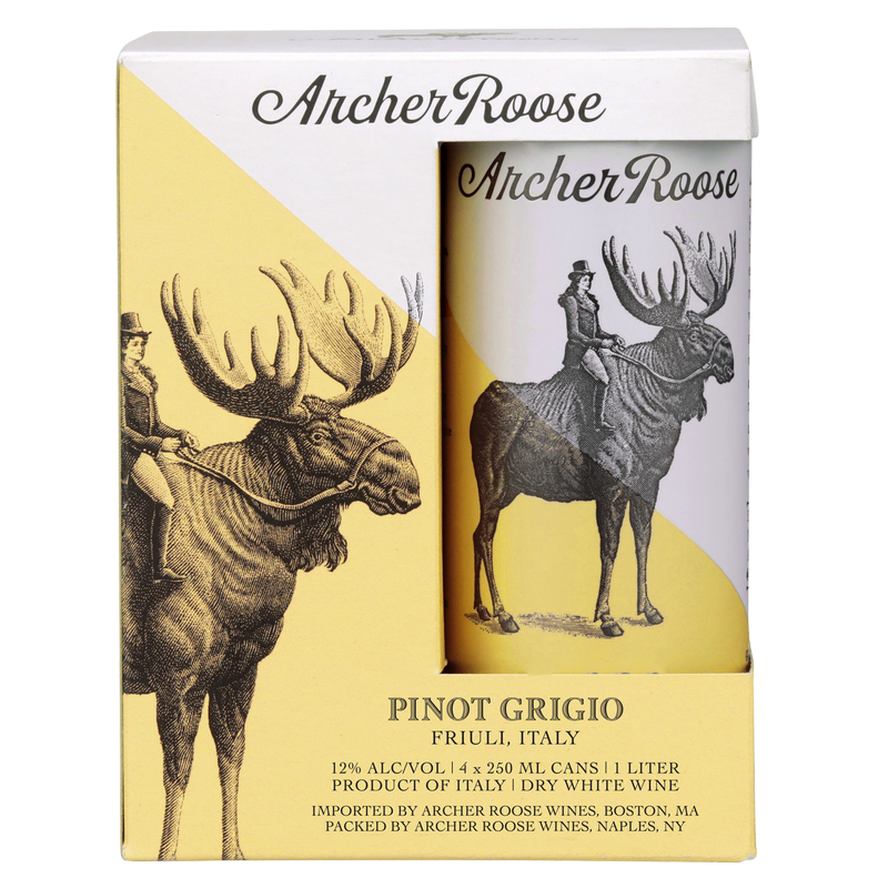 Archer Roose Pinot Grigio, Canned White Wine 4pk 250ml