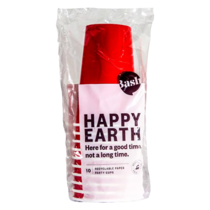 Bash Happy Earth Reds Cups 16oz, 10pcs