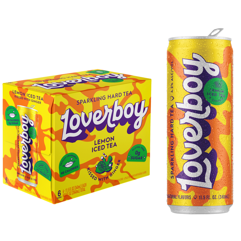 Loverboy Lemon Iced Tea Sparkling Hard Tea 6pk 12oz Can 4.2% ABV