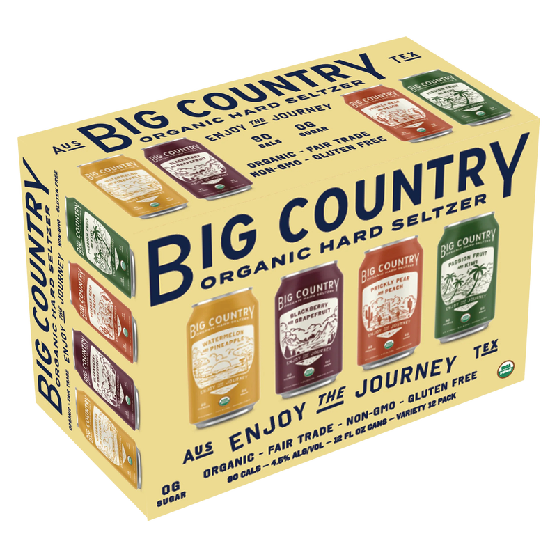 Big Country Organic Brewing Co. Hard Seltzer Variety Pack 12pk 12oz Can 4.5% ABV