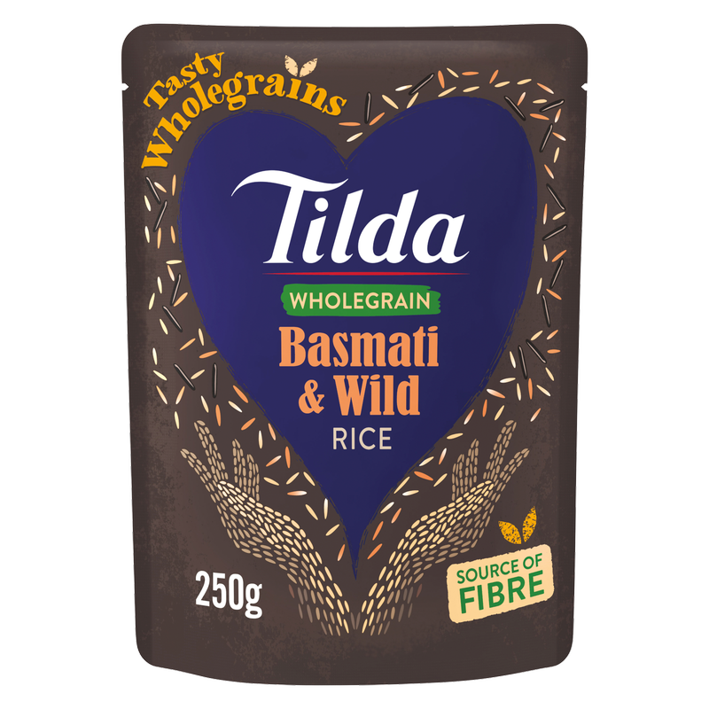 Tilda Brown Basmati & Wild Wholegrain Rice, 250g