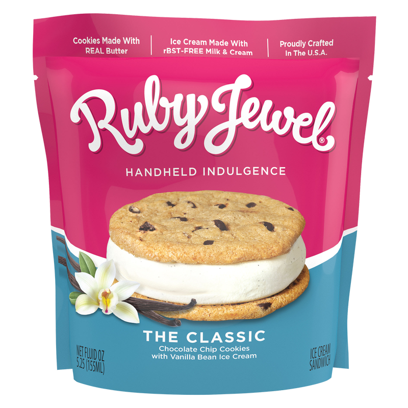 Ruby Jewel Chocolate Chip Cookie & Vanilla Ice Cream Sandwich 5.25oz