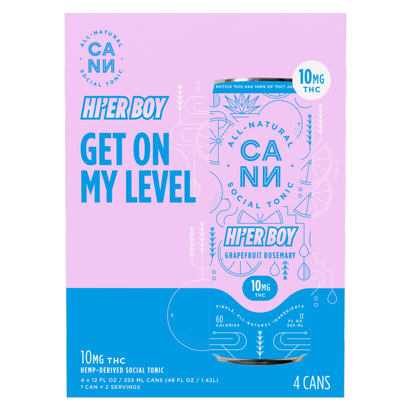 Cann 10mg THC Grapefruit Rosemary Seltzer 4pk 12oz Can
