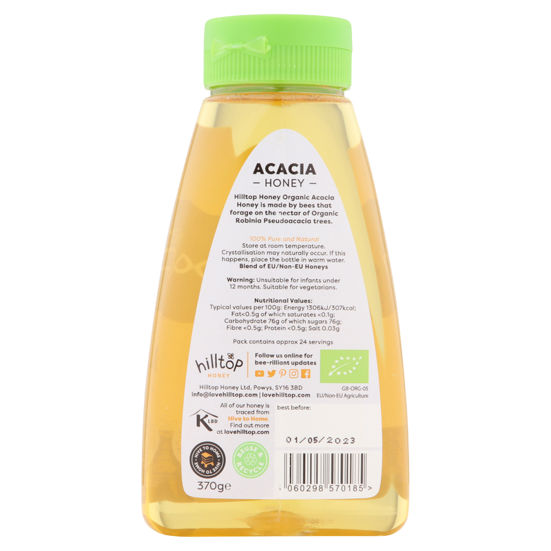 Hilltop Organic Acacia Honey, 370g