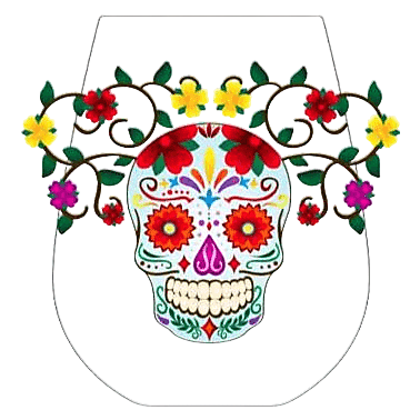 Gibson Day of the Dead Stemless Wine Glass 30oz