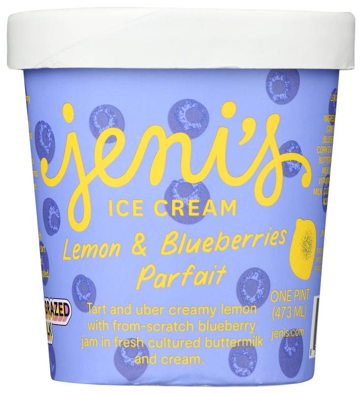 Jeni's Lemon and Blueberries Parfait Ice Cream 16oz