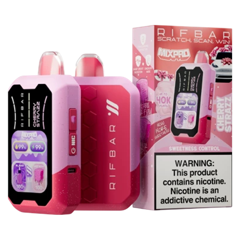 RifBar MixPro Cherry Strazz Disposable Vape 40,000 Puffs