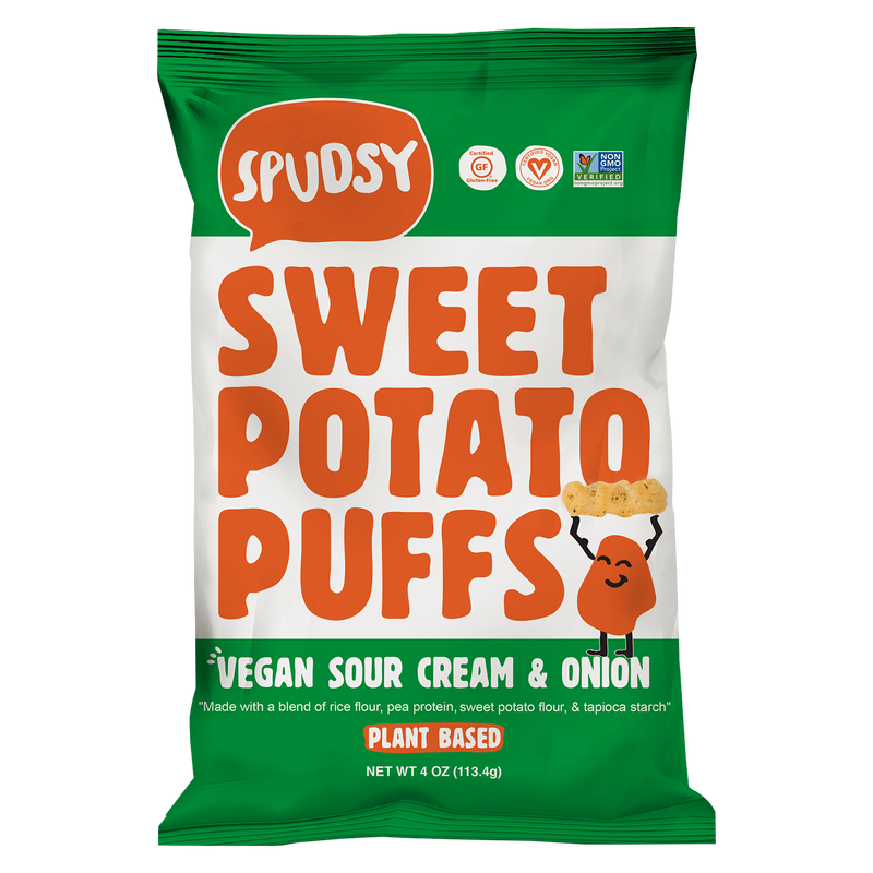 Spudsy Vegan Sour Cream and Onion Sweet Potato Puffs 4oz