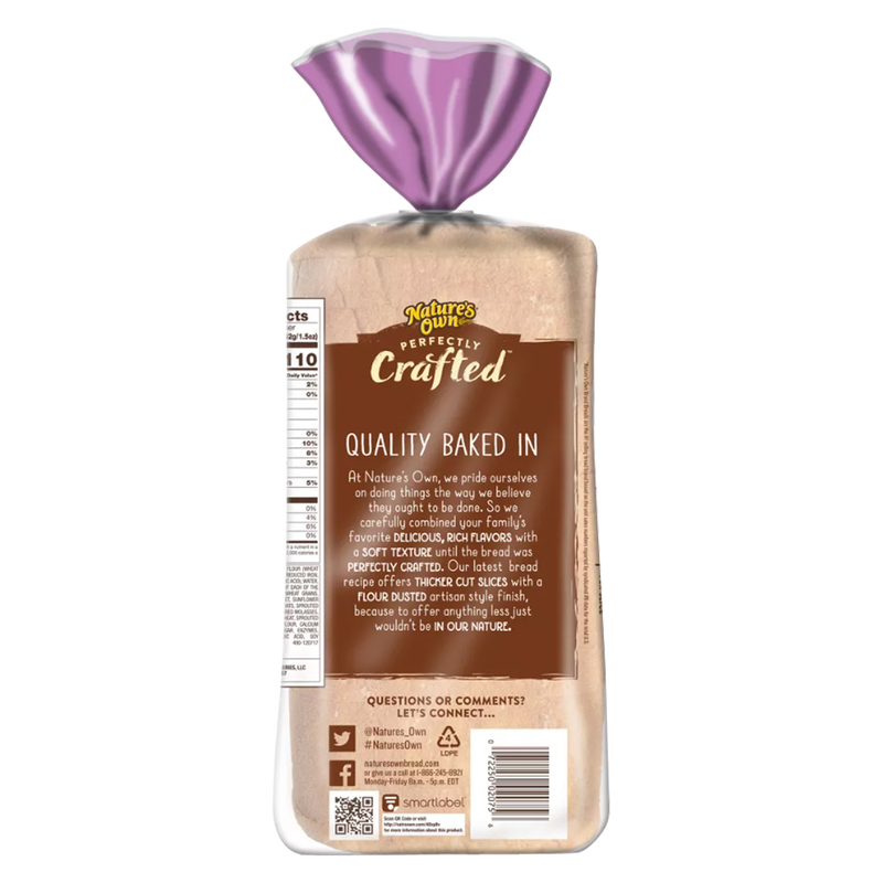 Nature's Own Perfectly Crafted Multigrain Thick Sliced Bread - 22oz