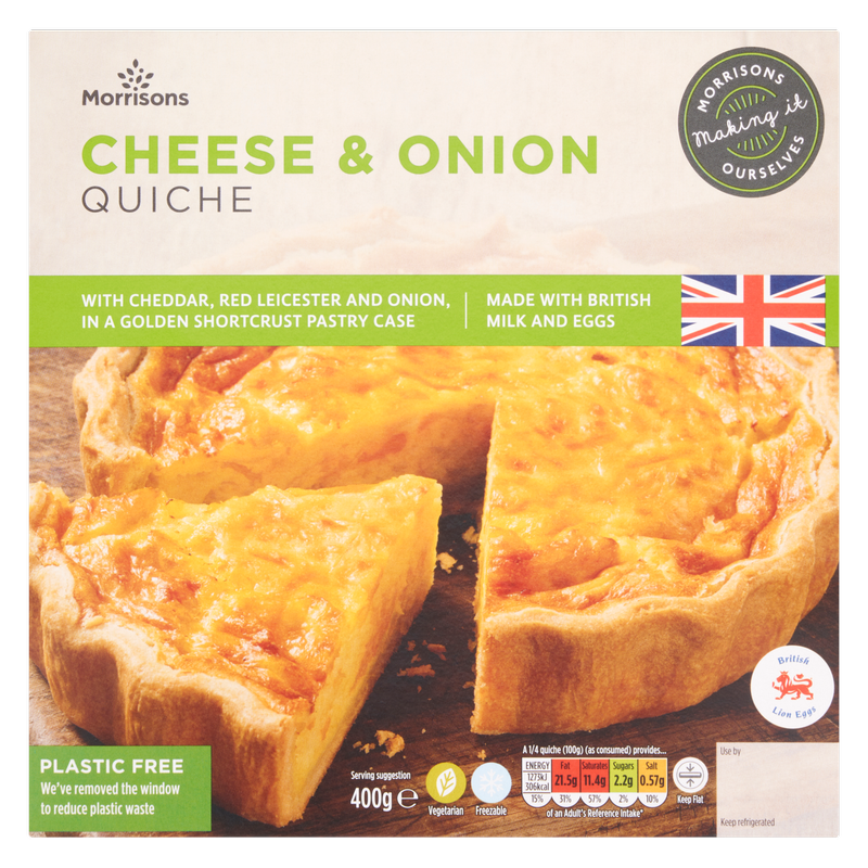 Morrisons Cheese & Onion Quiche, 400g