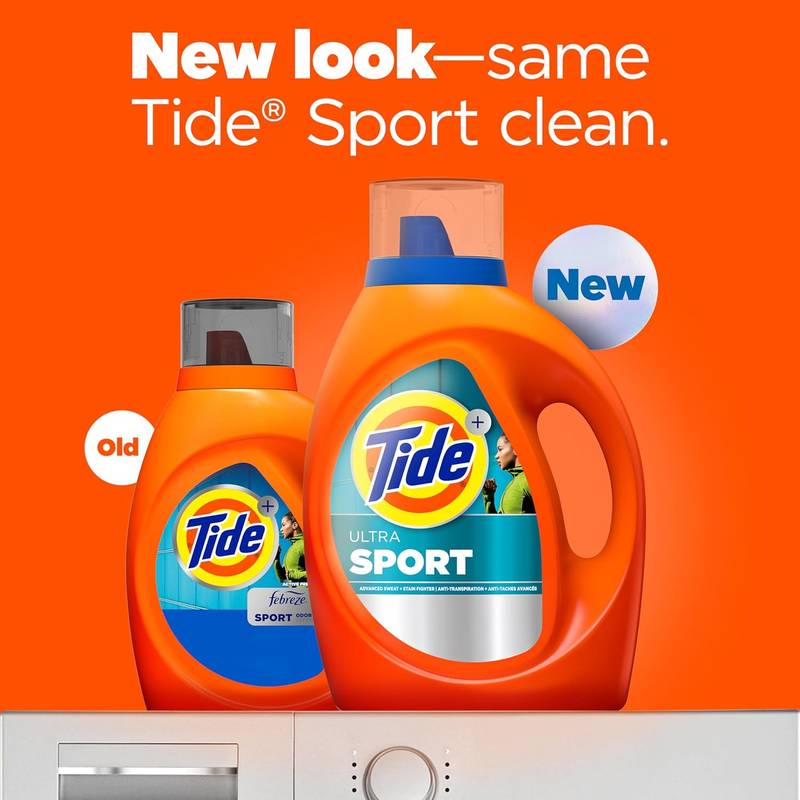 Tide Ultra Sport Advanced Sweat plus Stain Fighters Liquid Laundry Detergent, 59 Loads, 84oz