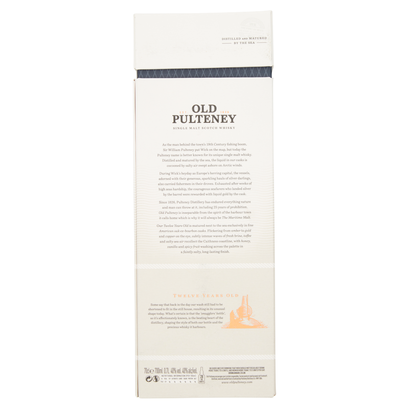 Old Pulteney 12 Year Old Single Malt Highlands Scotch Whisky, 70cl