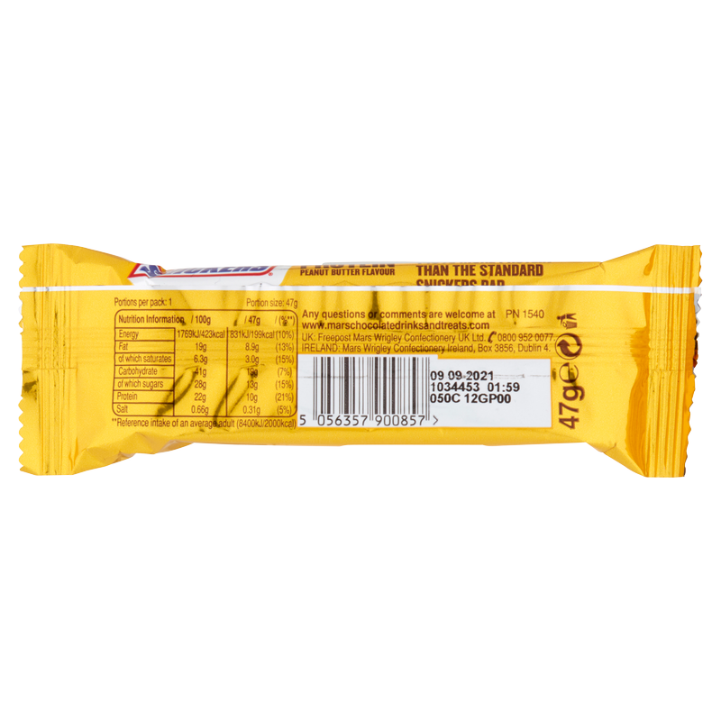Snickers Protein Peanut Butter Bar, 47g