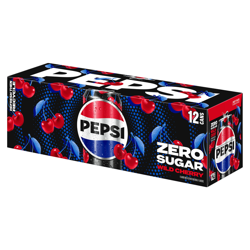 Pepsi Zero Sugar Wild Cherry 12oz 12pk