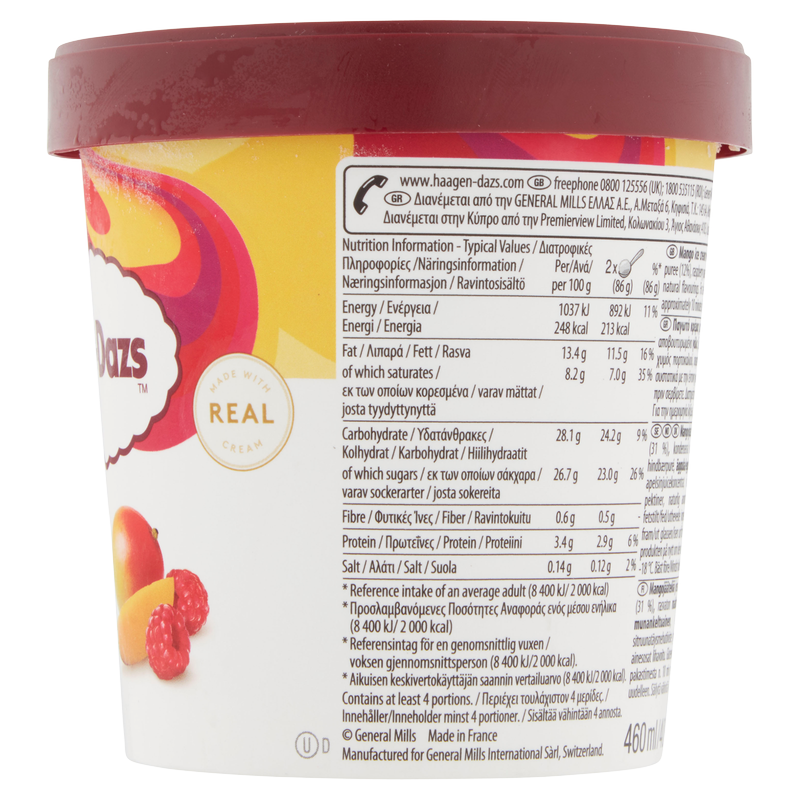 Haagen-Dazs Mango & Raspberry, 460ml