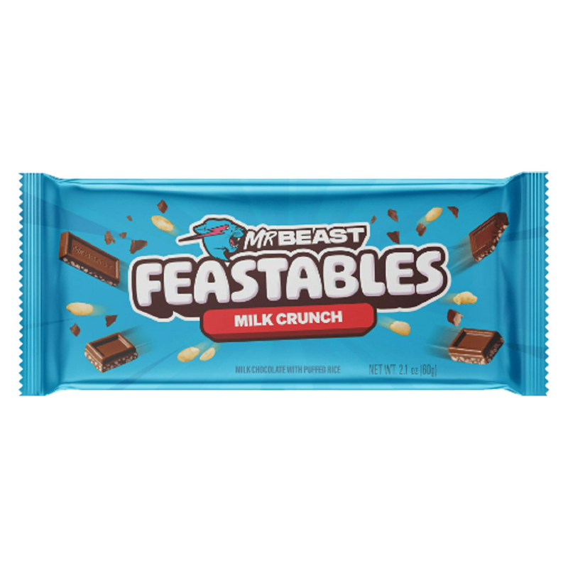 Feastables Milk Crunch Bar, 2.1 oz