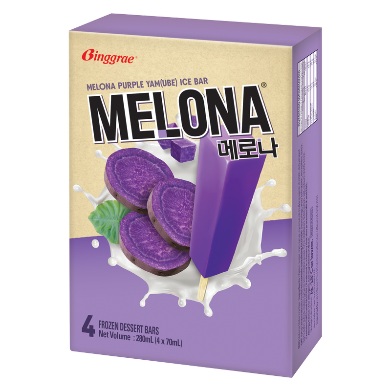 Melona Ube Flavour Ice Cream Stick, 4 x 70ml
